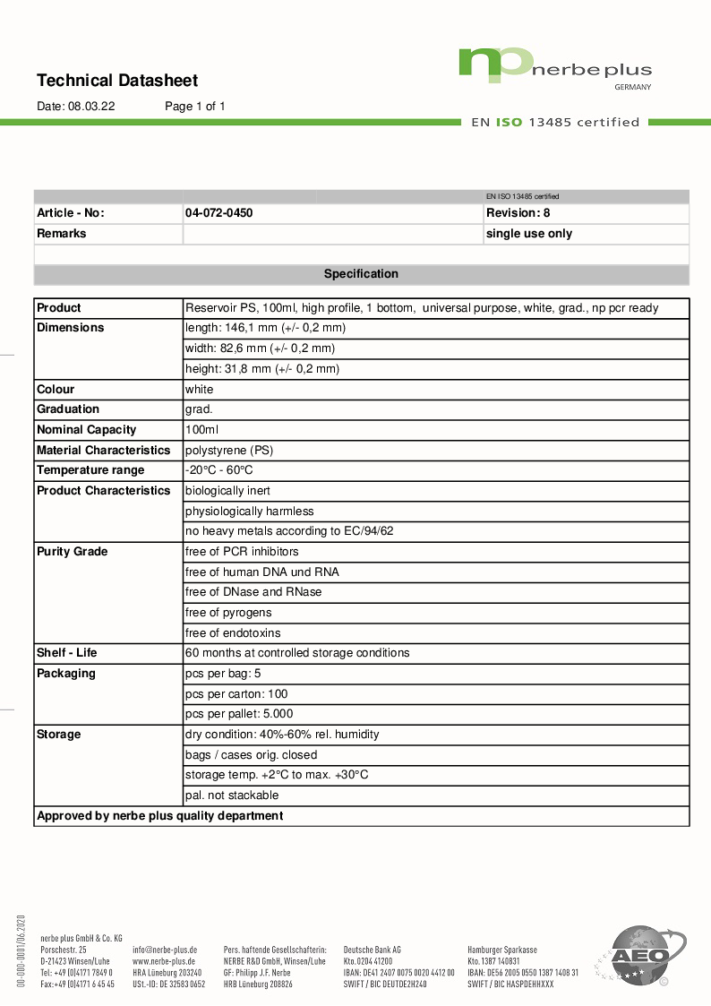 

Technical Datasheet 04 072 0450

