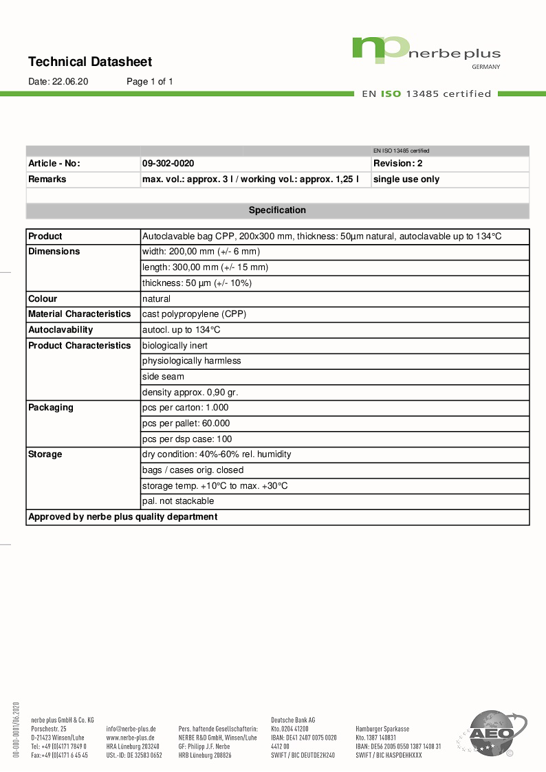 

Technical Datasheet 09 302 0020

