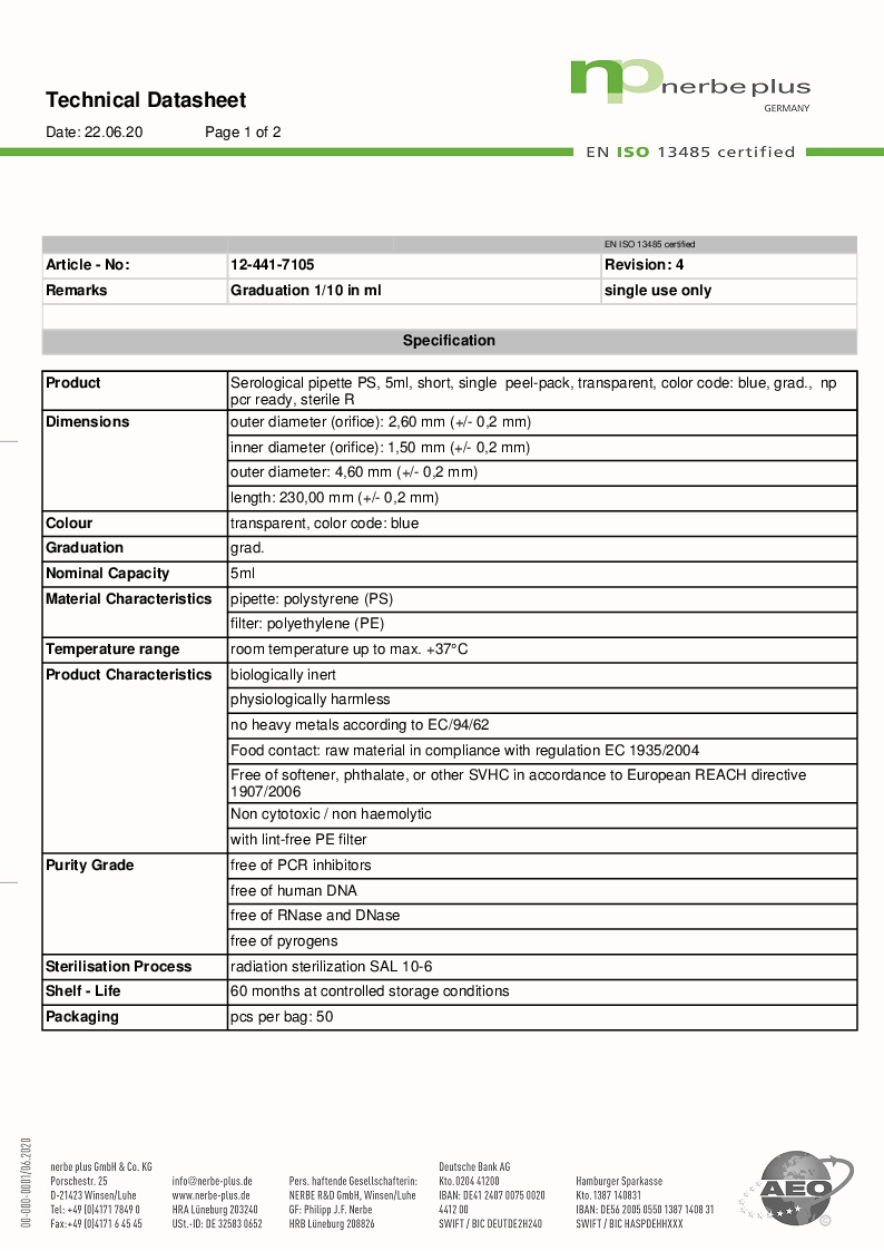 

Technical Datasheet 12 441 7105

