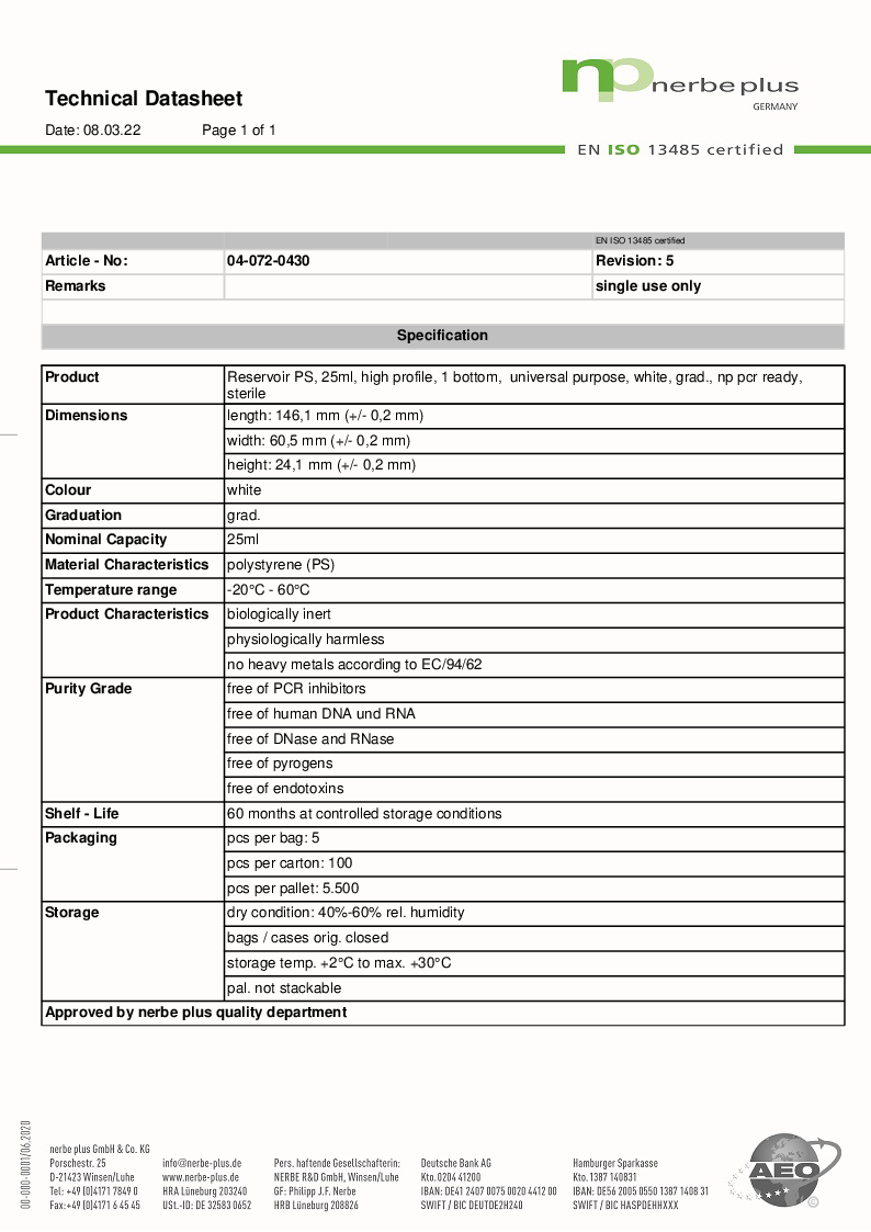 

Technical Datasheet 04 072 0430

