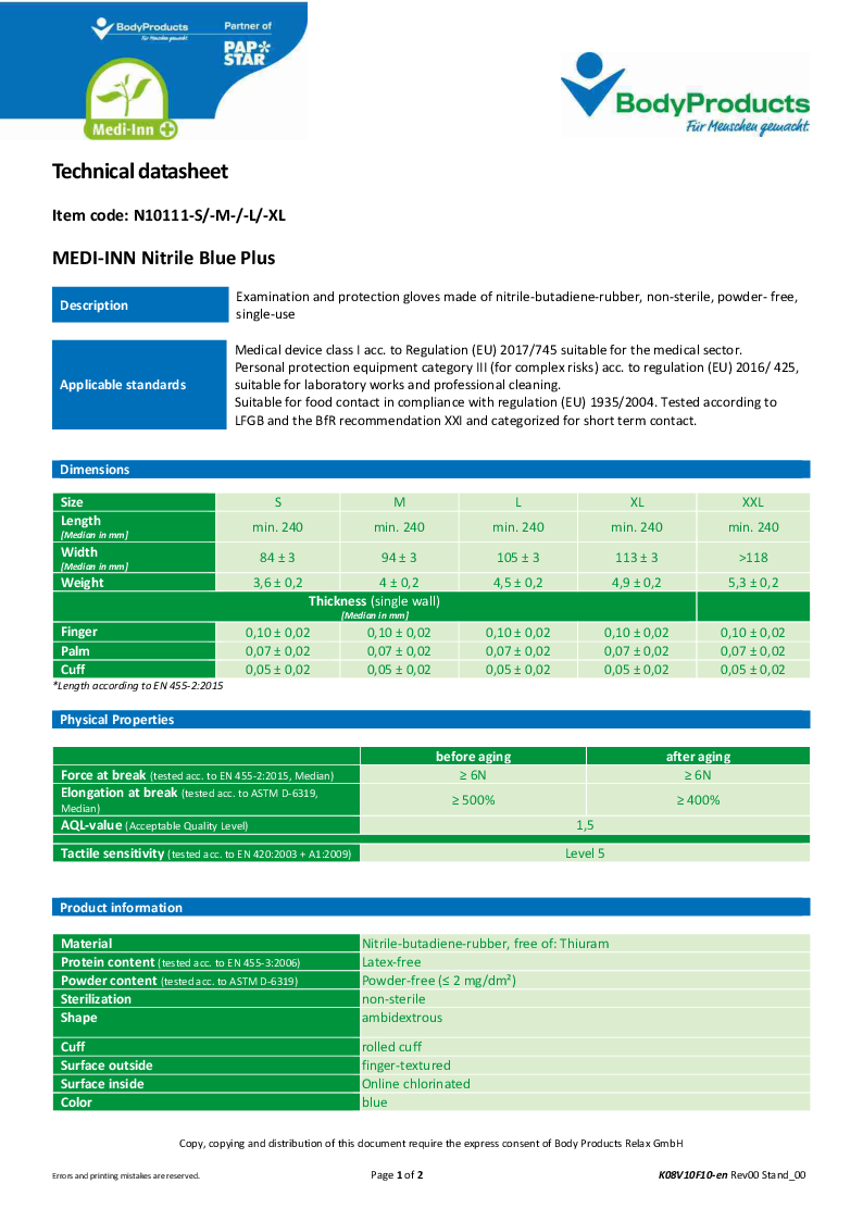 

Technical Data Sheet HHH

