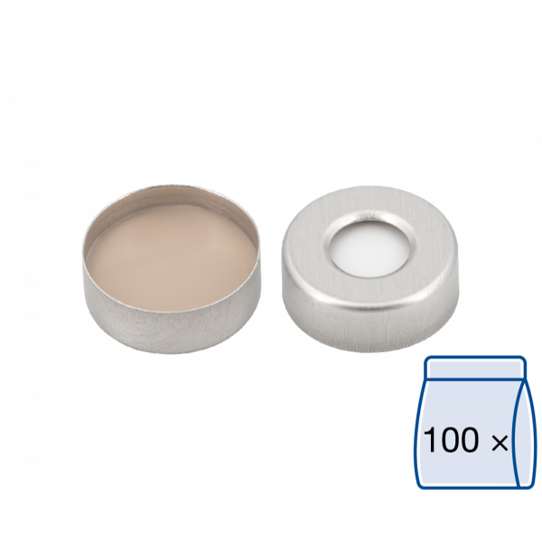 Crimp låg til N20 vial Silicone/PTFE septum