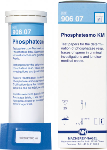 Phosphatesmo KM Pakke med 25 test papir 15x30 mm