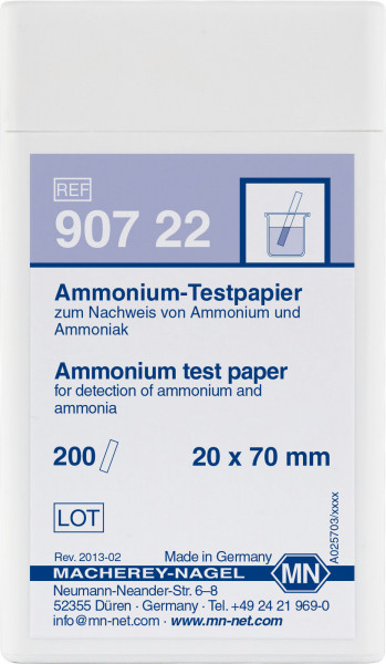 Ammonium test papir hvid til brun til gul 10 mg/l NH4+