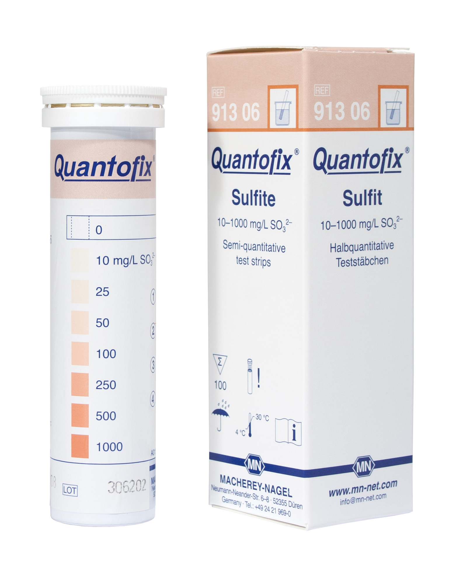 QUANTOFIX teststrimler Sulphit