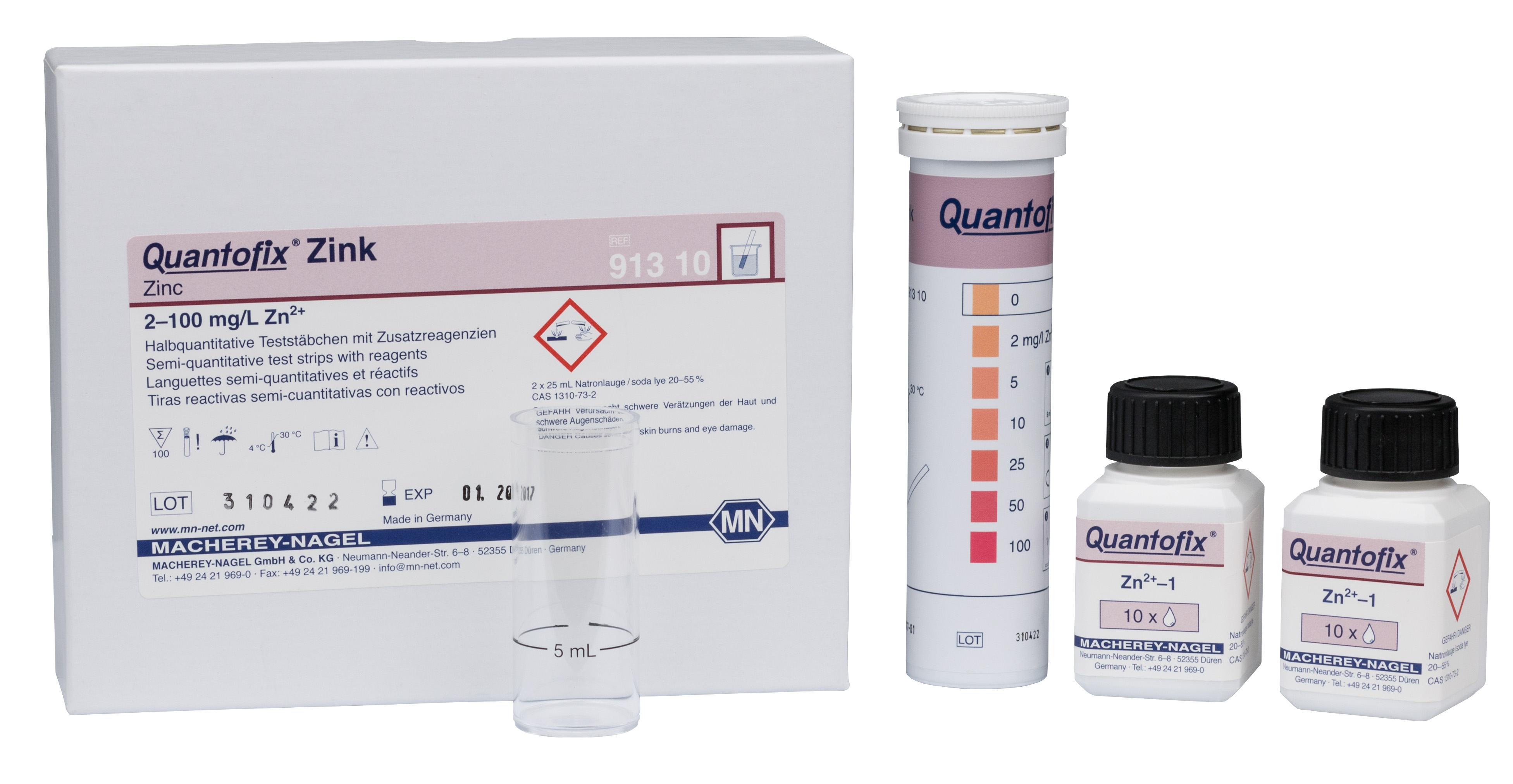 QUANTOFIX teststrimler Zinc