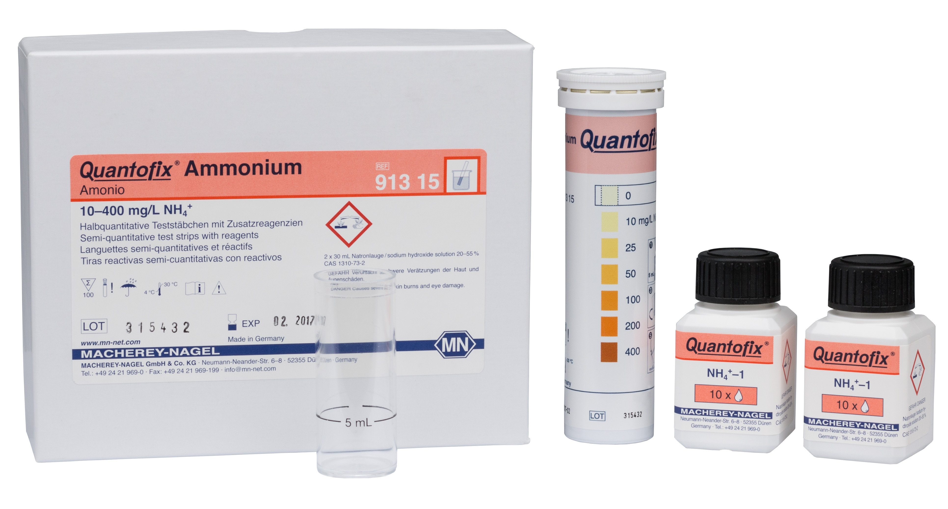 QUANTOFIX teststrimler Ammonium