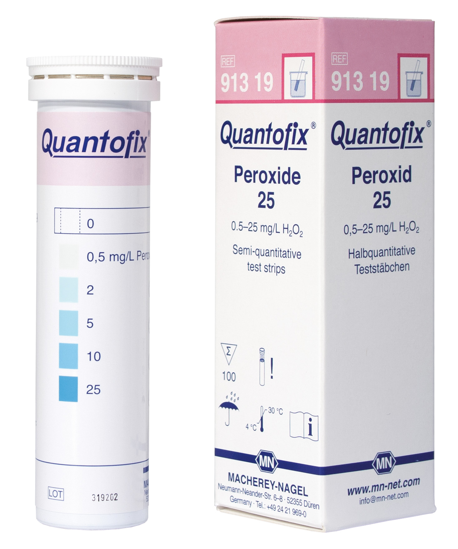 QUANTOFIX teststrimler Peroxide 25