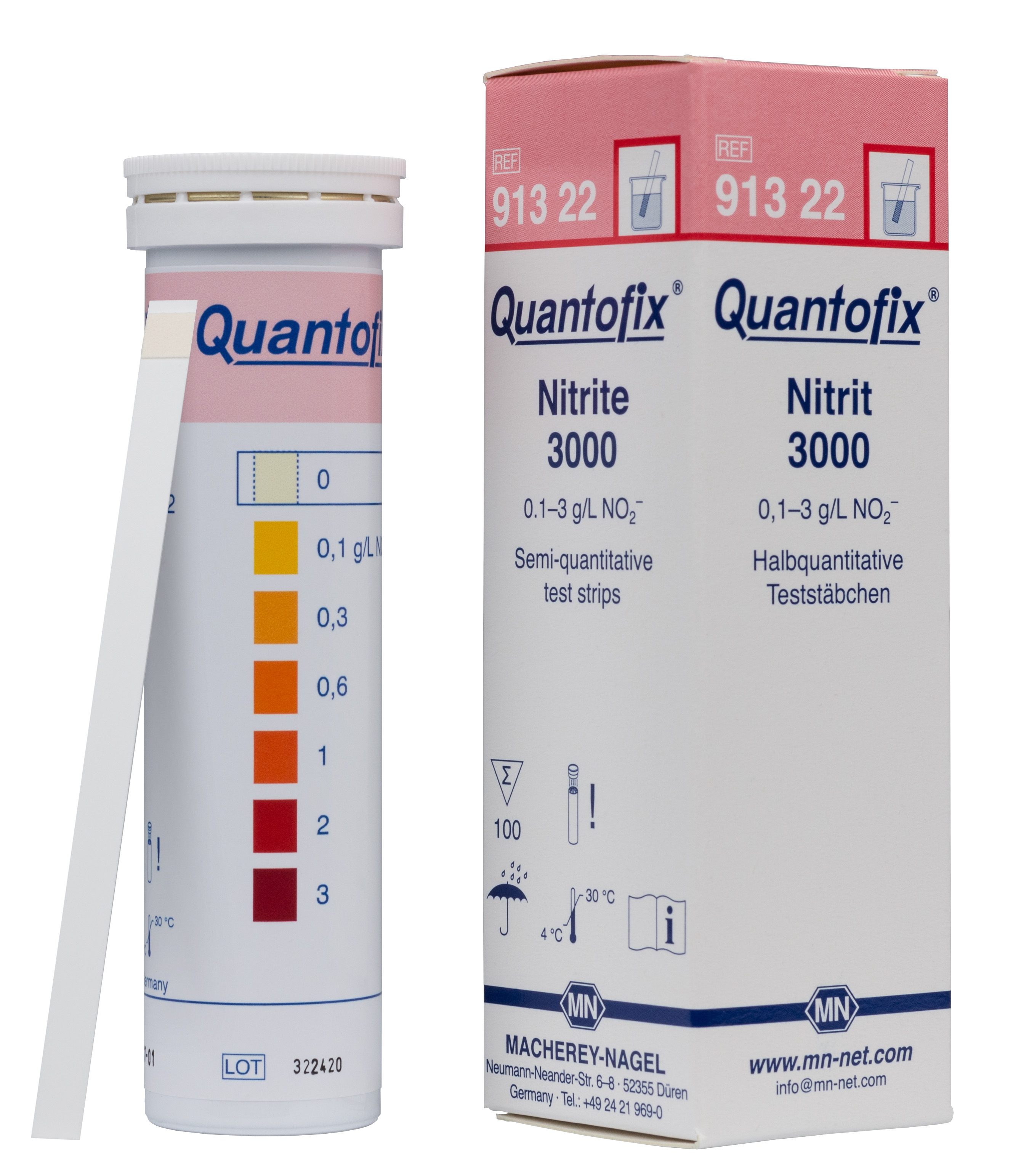 QUANTOFIX teststrimler Nitrite 3000