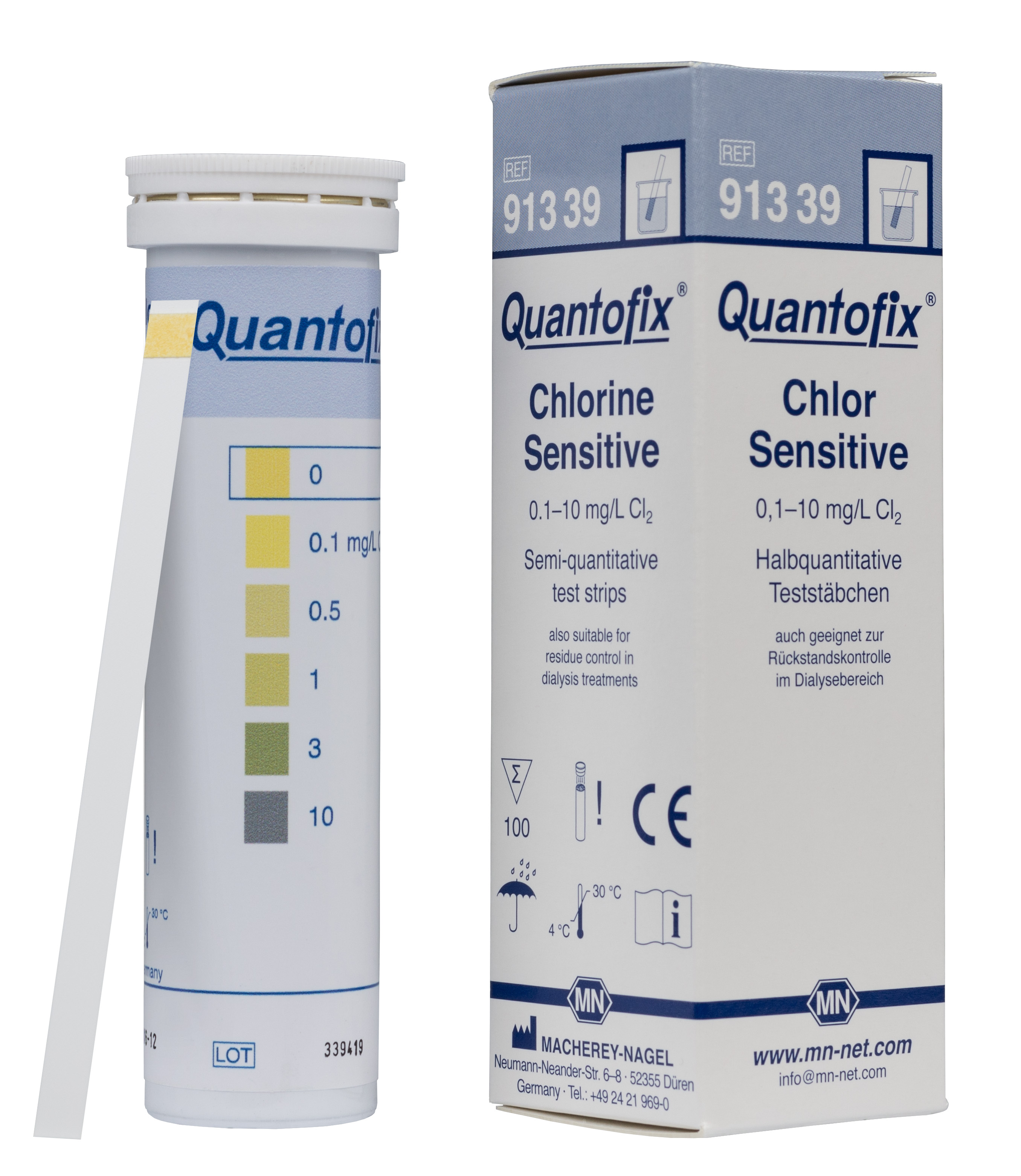 QUANTOFIX teststrimler Chlorine  Sensitive