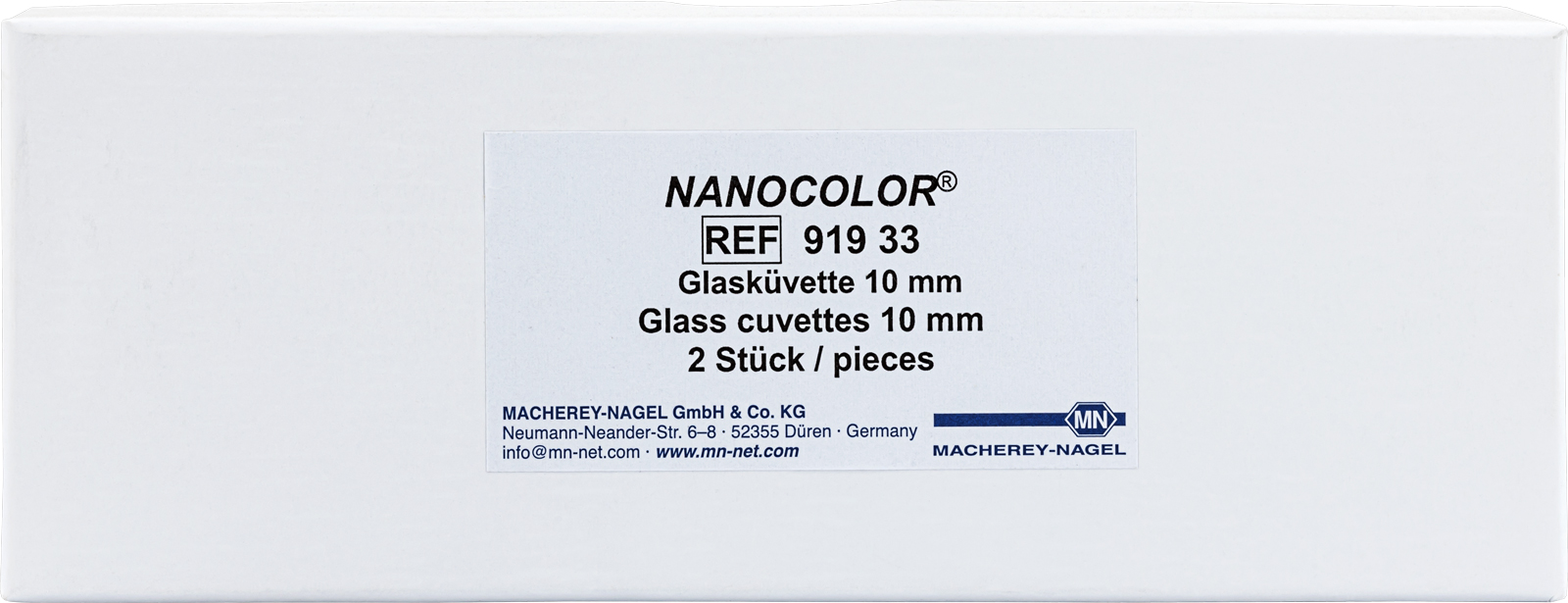 NANOCOLOR Glaskuvette lysgang 10 mm 