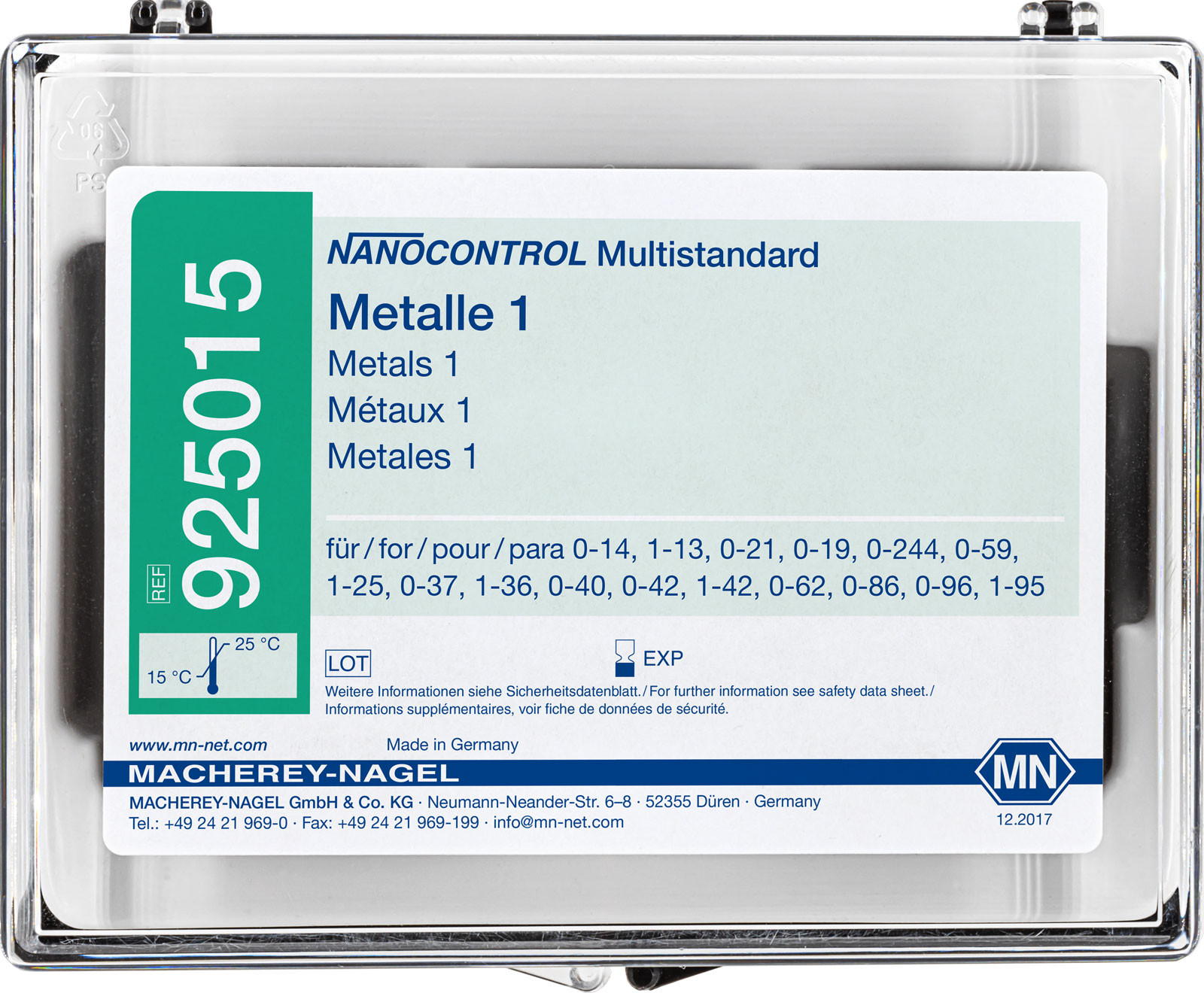 NANOCONTROL Multistandard Metals 1 til min. 15 stk. kontrol