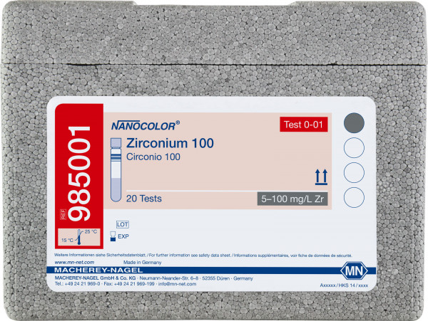 NANOCOLOR Zirconium 100. 5 - 100 mg/L Zr