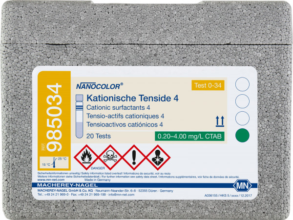 NANOCOLOR Tensider 4 kationiske 0.20-4.00mg/l CTAB