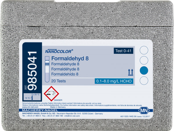 NANOCOLOR Formaldehyd 8 0.1 - 8.0 mg/l HCHO