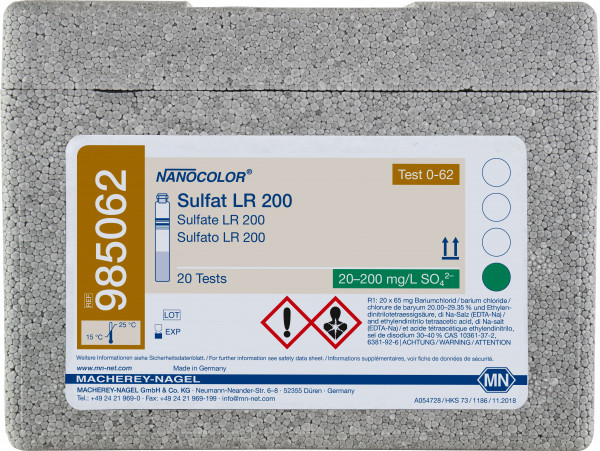 NANOCOLOR sulfate LR 200 20-200 mg/L