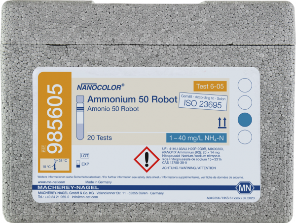 NANOCOLOR robot Ammonium 50 1-40.0 mg/l NH4N