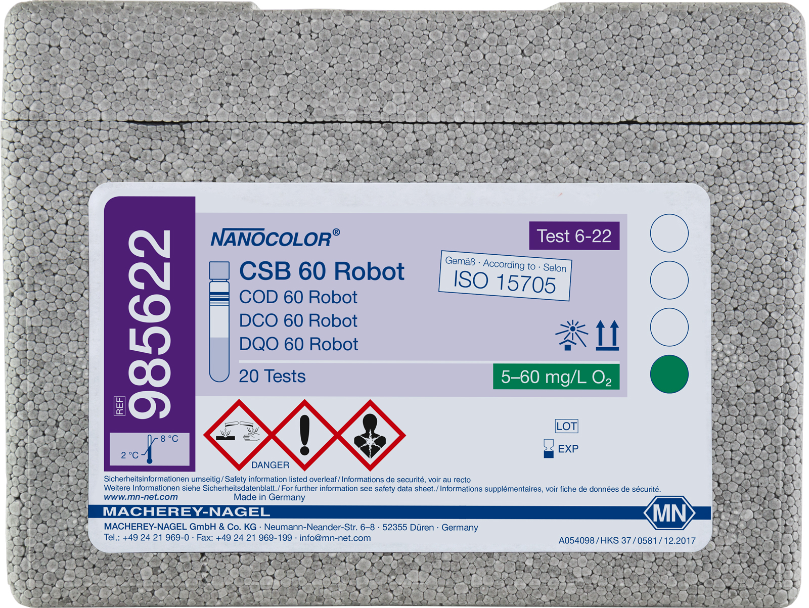 NANOCOLOR robot COD 60 til Robot 5-60 mg/L O2