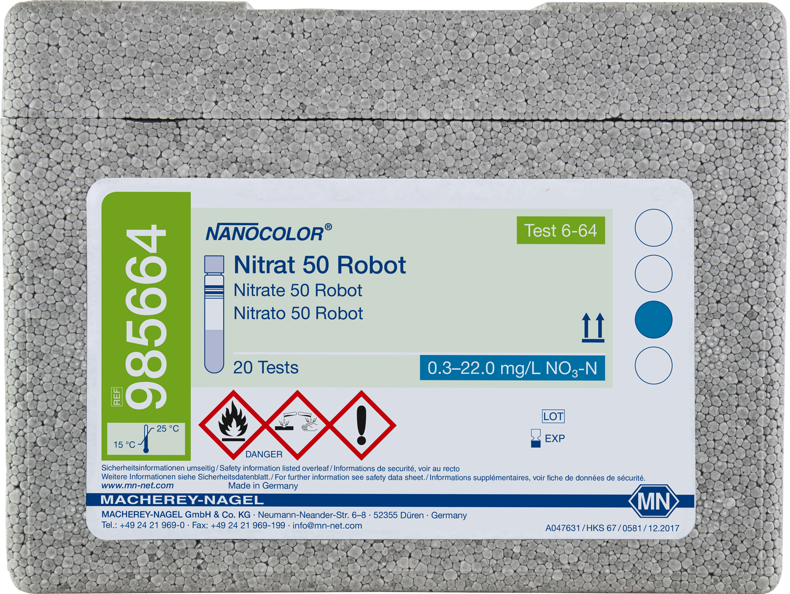 NANOCOLOR robot Nitrate 50 Robot 0.3-22.0 mg/L NO3-N