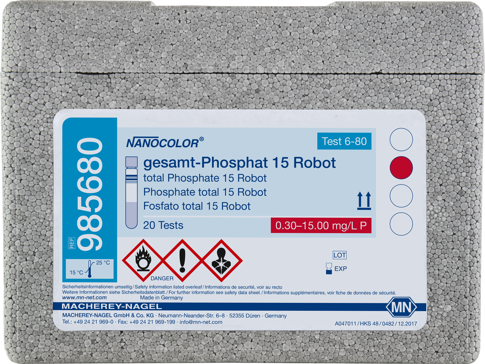 NANOCOLOR robot total fosfat 15 0.3-15.0mg/l