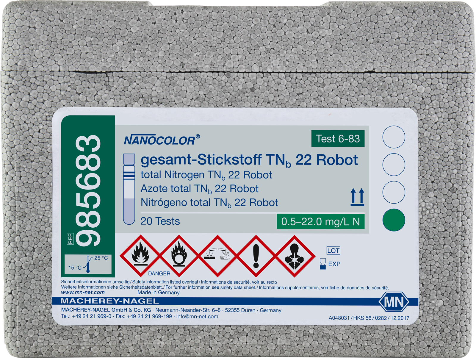 NANOCOLOR robot total Nitrogen 22 til robot 0.5-22.0 mg/L N