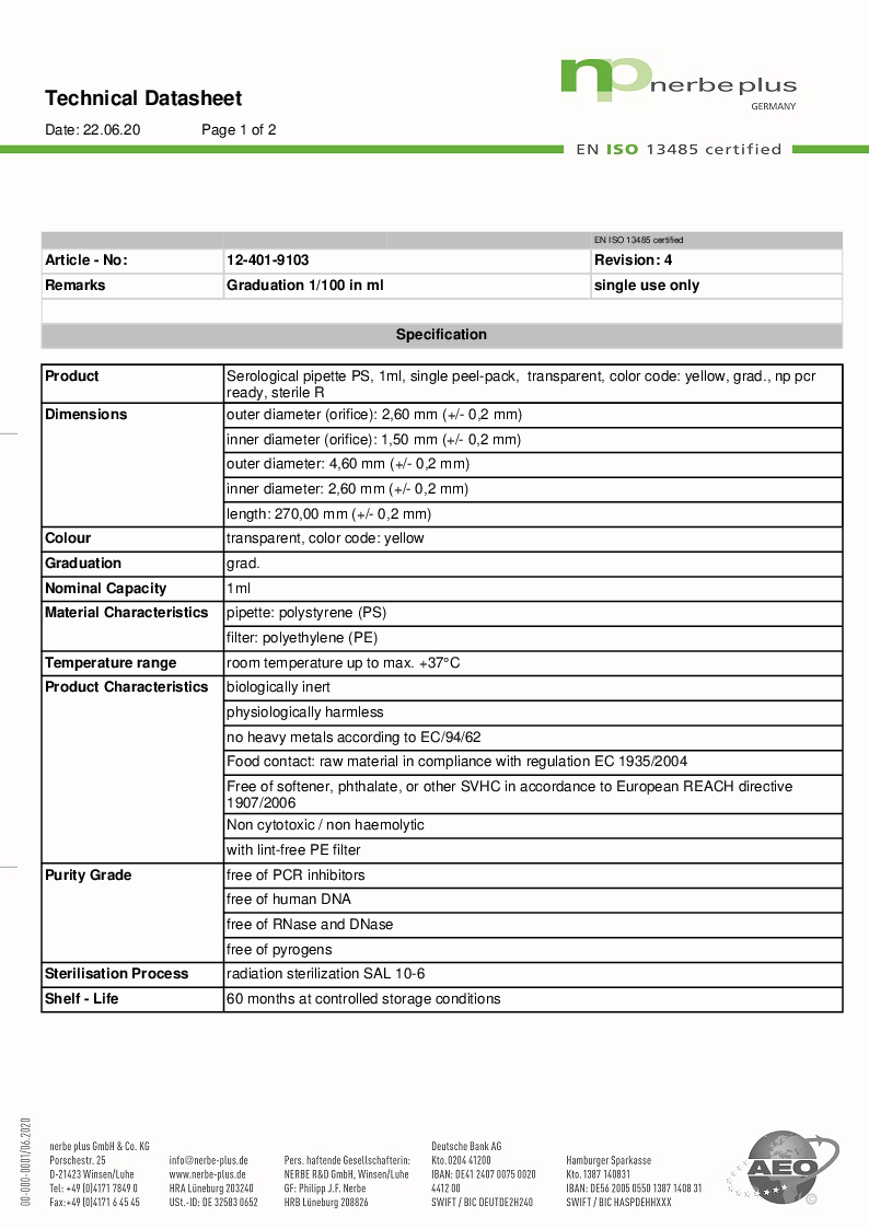 

Technical Datasheet 12 401 9103


