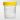 Container PP/PE 125 ml 55 x 72 mm yellow screw cap and writing area. 5/bag sterile R