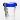 Container PP/PE 125 ml 55 x 72 mm blue screw cap and sealed label. Sterile R