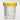 Container PP/PE 125 ml 55 x 72 mm yellow screw cap and sealed label. Sterile R