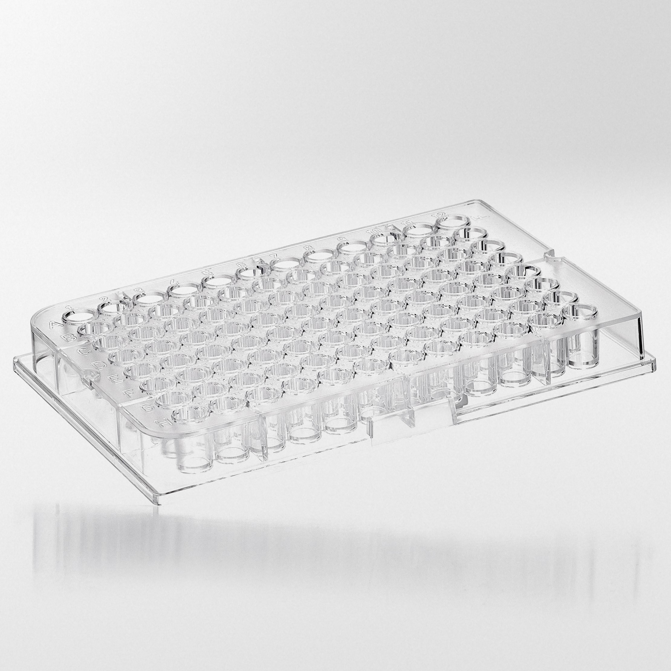 Mikrotiterplader klar PS 96 brønde F-form 300 µl.